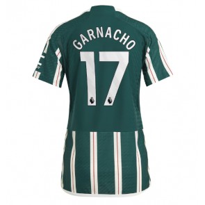 Manchester United Alejandro Garnacho #17 Bortatröja Kvinnor 2023-24 Kortärmad